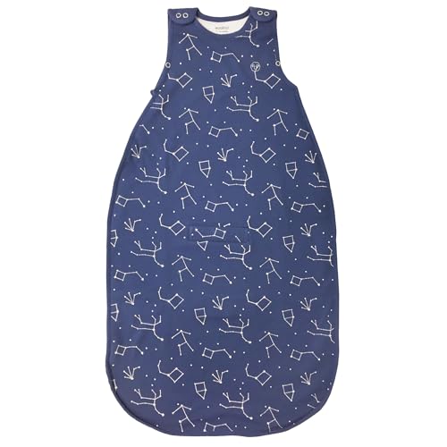 Image of Woolino Toddler Sleeping Bag, 4 Season, Merino Wool and Organic Cotton, Baby Sleep Bag, 2-4 Years, Night Sky