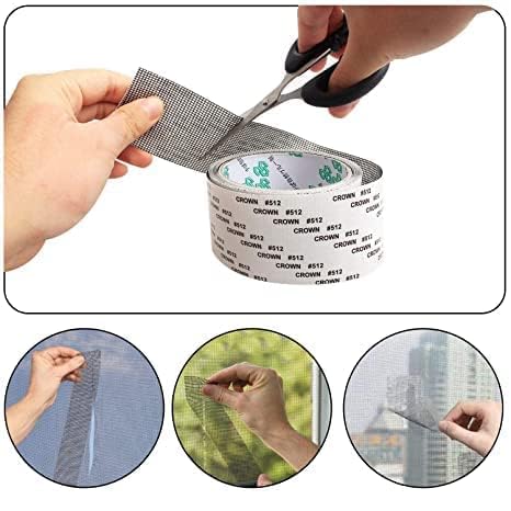 Image of Mosquito net patch repair TAPE | Strong Adhesive & Waterproof Window Mosquito net Covering Mesh Tape for Door Tears Holes Screen Patch Repair (200Cm X 5CM) (net Tape) (5)