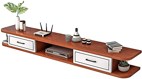Meuble TV flottant de salon en 140 cm, console multimédia murale