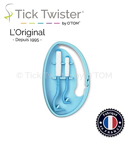 Tick Twister® Set mit 2 Größen von Zeckenhaken (Zeckenzange) mit der ClipBox - Aufbewahrungsbox - Effektive Zeckenpinzette für Hunde, Katzen, Pferde und Menschen - Original Zeckenentferner