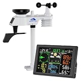 AIRAIN TECH Wireless Weather Station, Equipped with Outdoor Wireless sensors, Atomic Clock, rain Gauge, Wind Speed/Direction,Moon Phase, Barometer,Temperature/Humidity,Weather Forecast,etc. (No WiFi)