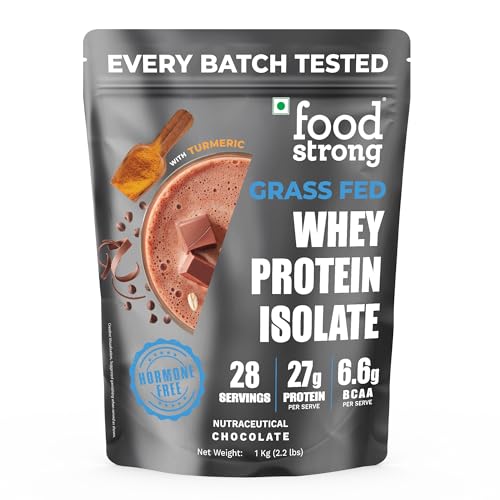 Foodstrong Whey Protein Islolate, 100% Hormone Free Grass-Fed Whey, 27G Protein & 6.6G BCAA, Chocolate, With Turmeric & Digestive Enzymes, 1KG (B0DCGQ1XPD) Amazon Price History, Amazon Price Tracker