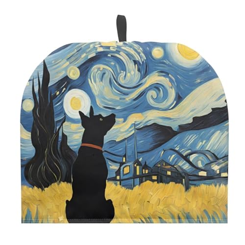 Image of Tea Pot Cover Starry Night Dog Print Teapots Cosy Insulated Tea Cozies Home Kitchen Decoration Teapot Dust Cover Warming Tea Kettle Quilt Creative Gifts for Party