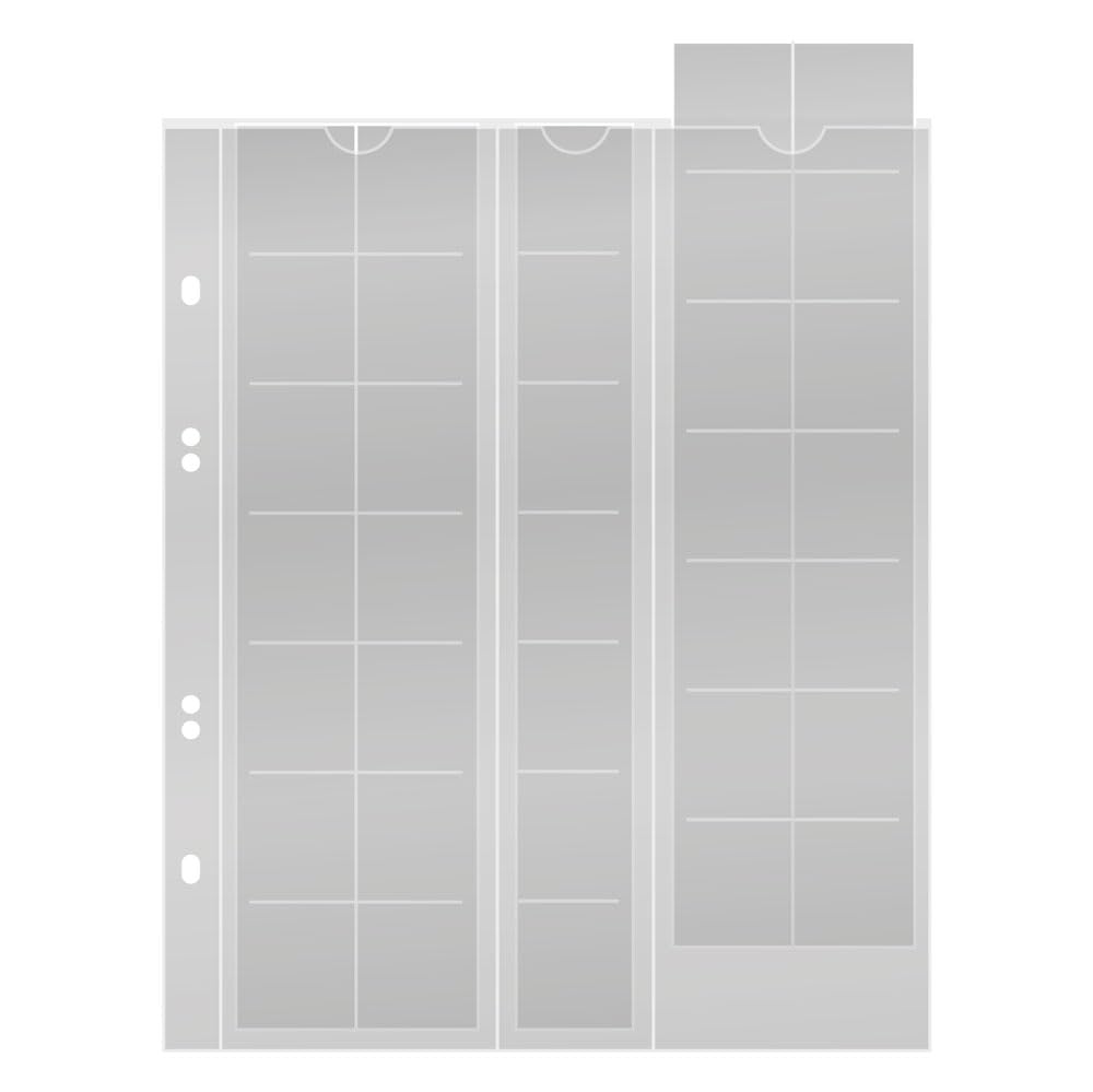 LINDNER Das Original Fogli Per Monete Karat, 5 Pezzi, Per Cartoncini 50x50 Mm, Con Foglio Intercalare Rosso