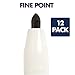 Quartet Dry Erase Markers, Whiteboard Markers, Fine Tip, ReWritables, Mini, Magnetic, Black, 12 Pack (48170)