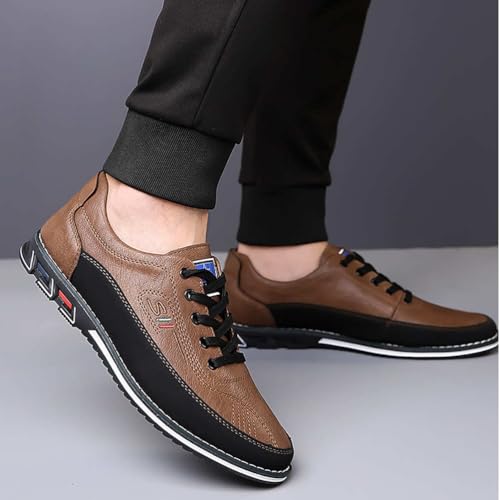 Mens Fashion Sneakers Classic Casual Dress Shoes Stylish Lace-Up Oxford Shoes for Men4
