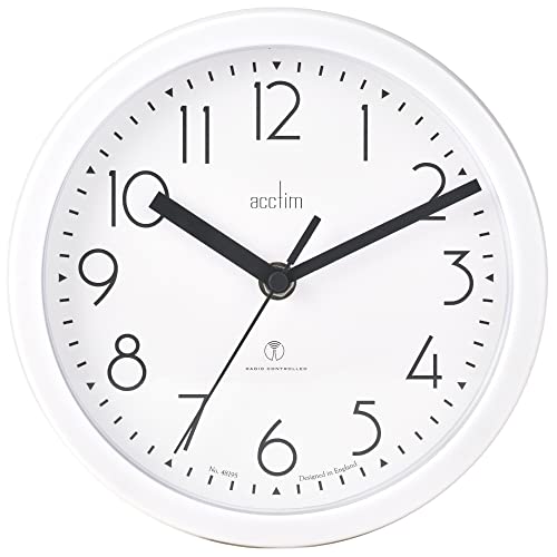 Acctim Ditton Horloge murale radio-pilotée Blanc 20 cm Cover