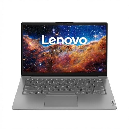 Image of Lenovo V14 Laptop, 13th Gen Intel Core i3-1315U, 14 inch FHD (1920x1080) Antiglare Display, 8GB RAM, 512GB SSD, Windows 11 Home, Office 2024, Thin & Light (1.43kg), Iron Grey,
