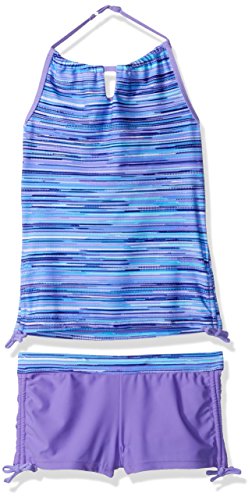 Free Country Girls' Striped Neck Halter with Side Adj Boy Short