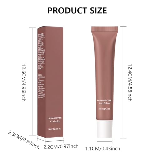 Image of FeiCuiYun Summer Lip Butter Lip Balm, Ultra-Hydrating Natural Vegan Lip Balm, Sheer-Tinted Shine & Hydration, Soothes & Softens Dry Lips Skincare, Balsamo labial hidratante #3 Iced Coffee