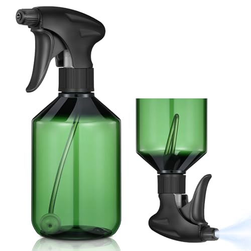 Baderke 2 PCS 360° Spray Bottle, 16 oz Upside Down Spray Bottles, Plastic Spray Bottles is Nice for Plants, Cleaning Solutions, Durable Nozzle w/Fine Mist and Stream Setting(Green)
