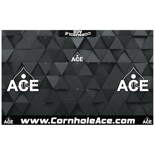 CornholeAce ACE Professional Cornhole Pitch Pads Set - 2 Anti-Slip Mats for Board Stability & Bag Protection (8 ft x 5 ft)