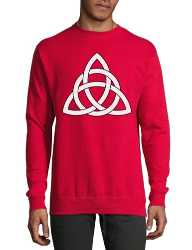 Pull en coton à motif rose celtique rouge confectionné en maille premium