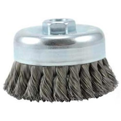 Hot Max 22021 3-Inch Single Row Knot Cup Brush, Coarse, 5/8-Inch-11NC