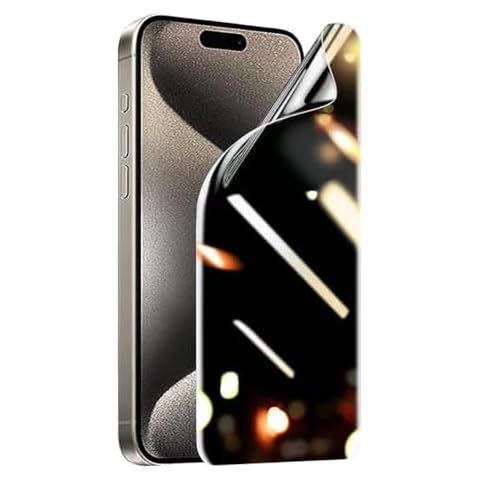 LXEEOLX [2Pcs Privacy Hydrogel Screen Protector for iPhone 15 Pro Max,High Sensitivity Soft TPU Hydrogel Protective Film [HD] [Anti-Spy] [Full Coverage] (NOT Glass Film) Cover