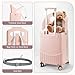 MRPLUM Ride On Luggage with Seat&Seat Belt,Hard Shell Lightweight Rolling Spinner Wheels Travel Luggage with TSA Lock,20 inch,Pink