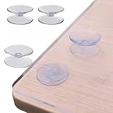 20 PCS Clear Suction Hook Cups Plastic Non-Slip Double Sided Pads Tabletop Glass Fixed Suction Cup for Home Kitchen 20mm