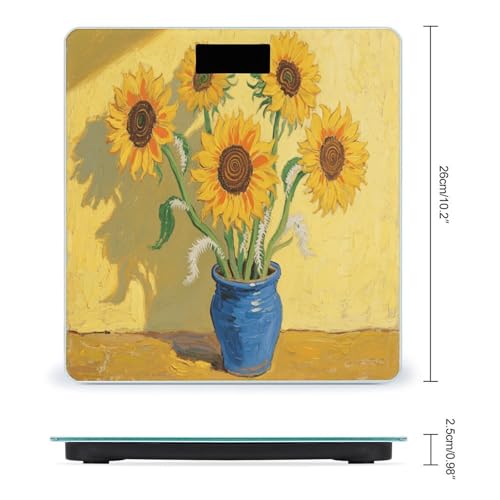 Báscula de baño digital con pantalla LCD y vidrio templado miniatura 2