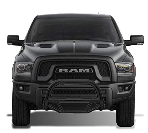Black Horse Max Bull Bar Black Textured MBT-MR1512 Compatible with 19-22 RAM 1500 Incl. 19-22 Ram 1500 Diesel and Eco Models (Excl.Rebel & Warlock Trims)