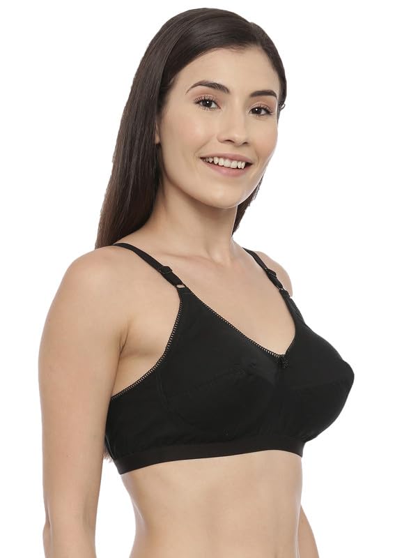 Image of BLOSSOM Women's Single Layered Full Coverage Non Wired Non Padded 100% Woven Cotton Everyday Bra Plus Size Bra