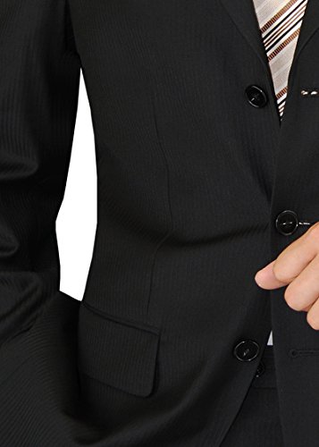 DTI GV Executive Men's Italian Wool 3 Button Suit 2 Piece Set Jacket Pant Stripe4