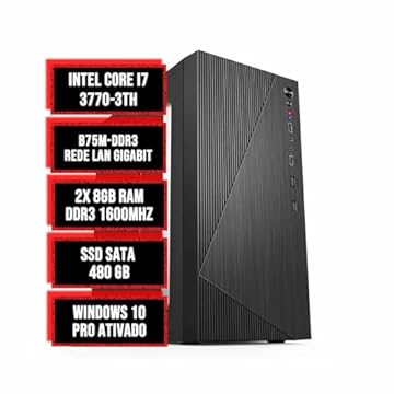 PC HOME OFFICE INTEL CORE i7 3770-16GB - SSD 480GB - GABINETE PADRAO ATX - 200W ATX- WINDOWS 10 ORIGINAL ATIVADO COM A LICENÇA DEFINITIVA- LIDER WIN 3568