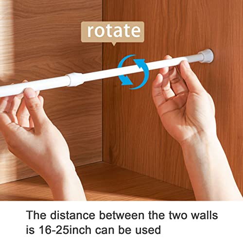 2Pcs White Tension Rod Spring Curtain Rods 16 To 28 Inch Expandable Curtain Rod Spring Curtain Rod Spring Rods Tensions Rod Tension Curtain Rods Spring Tenstions Curtain Rod1 #TOP5