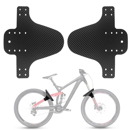 2PCS MTB Mountain Bike Mud Guard Wings, Front & Rear Universal Bicycle Mudguards with 12 Ties,...