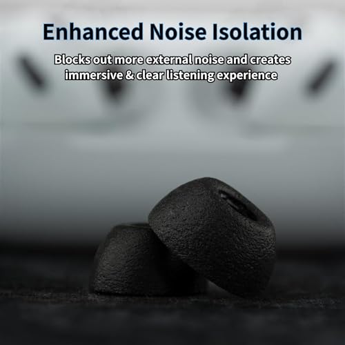 Image of Comply TrueGrip | Premium Memory Foam Replacement Earbud Tips for Apple AirPods Pro Gen 3 | Long Lasting Comfort, Secure Fit, Superior Noise Isolation| Black (Medium) (3 Pairs)