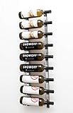 VintageView W Series (3 Ft) - 9 Bottle Wall Mounted Wine Rack (Brushed Nickel) Stylish Modern Wine Storage with Label Forward Design