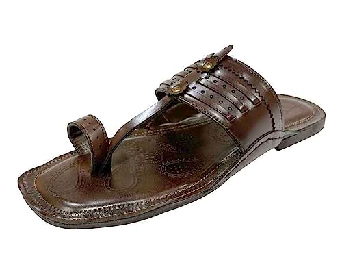 Image of Men's Kolhapuri Chappals Ethnic Slippers For Men Traditional Kolhapuri Sandals Casual Flip Flops For Men