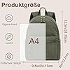 LEDAOU klein Rucksack für Damen Mini-Rucksack Geldbeutel für Mädchen Teenager Kinder Schule Reisen Schultertasche Kleiner Rucksäcke Damen (Armee Grün) #1