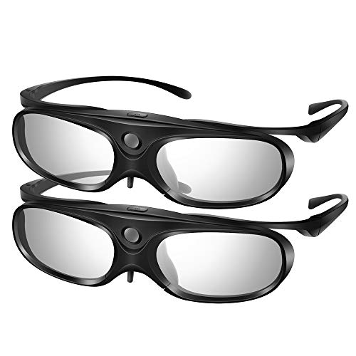 Elikliv 3D Glasses Active Shutter DLP Link Clip On Compatible with Optoma Benq