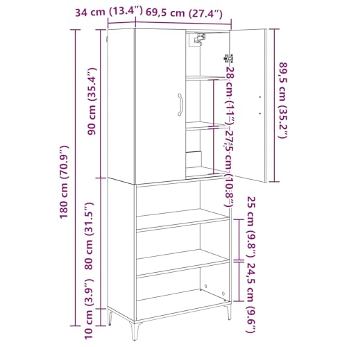 Tablero de madera aspecto roble negro con amplio espacio de almacenamiento 3