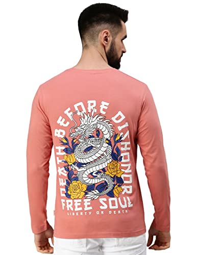 Image of Veirdo Pure Cotton Full Sleeves Round Neck Cool & Stylish Graphic Printed T-Shirt for Men & Boys