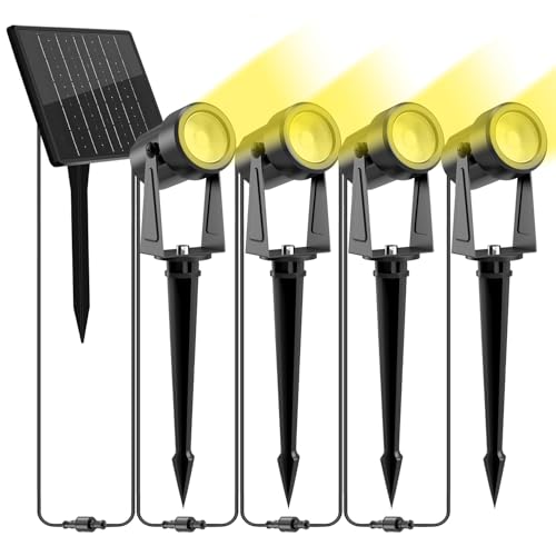 ZYAN Solar Landscape Spotlights Outdoor Waterproof IP65, Bright S...
