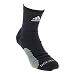 adidas Traxion Menace Basketball/Football Quarter Socks, Large, Black/Dark Grey/Onix