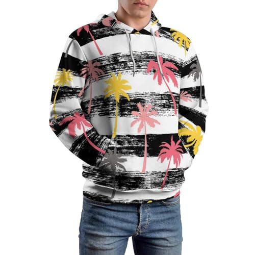 Sweat à capuche rayé original UMENG - Pull manches longues style unisexe S - 6