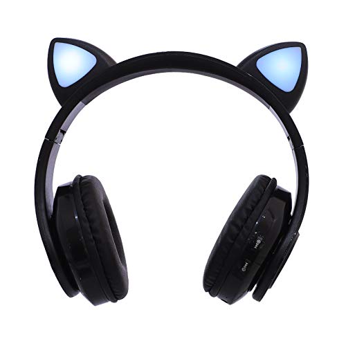 Lurrose Recarregável Fio Gaming Headset AUX IN Dobrável Sobre A Orelha Fone De Ouvido Fone de Ouvido