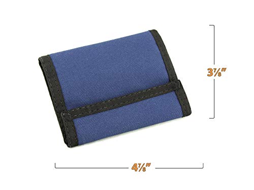 California Bifold Nylon Wallet w/Inside Pocket. Hook & Loop Closures. Made in USA (Navy Blue)3