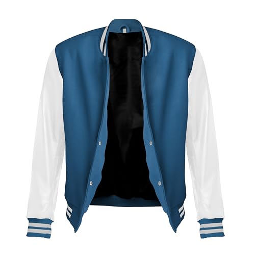 Image of Red And Black Letterman Jacket Men - Mens Black Varsity Letterman High School Baseball Bomber Jacket