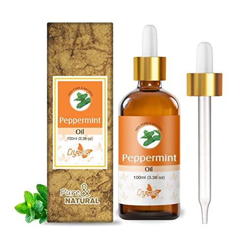 Image of Crysalis Peppermint Oil 100 ml (3.38 fl oz) - Fresh Minty Aromatic Oil for Soap Making, Haircare & DIY Blends