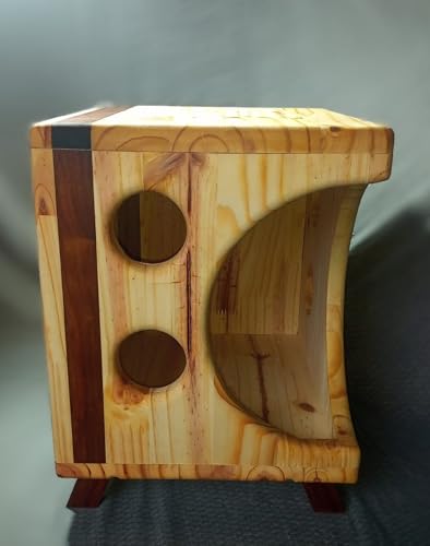 Casinha e Cômoda para Cães/Gatos, Madeira Maciça, Cantos Arredondados