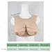 Realistic Silicone Back Hollow Breastform Crossdresser Round Neck Soft Fake Boobs Enhancer for Drag Queen Cosplay,Brown,G Cup