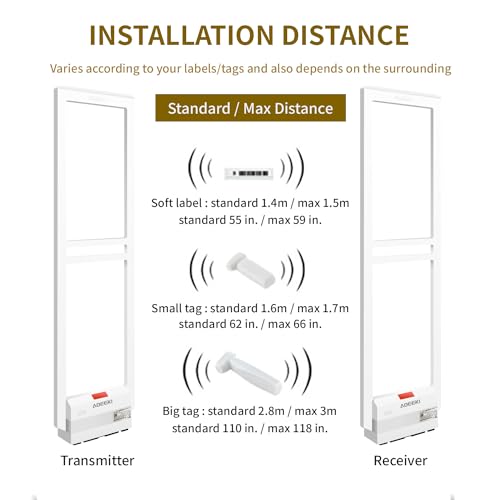 Aoeeki Retail Anti-Theft Equipment Kit,Security Tags Sensor 58Khz Systems Sound Red Light Alarm With 100Pcs Clothing Security Tags Magnet Tool Protection Of Supermarkets Clothing Stores Toy Stores thumb #3