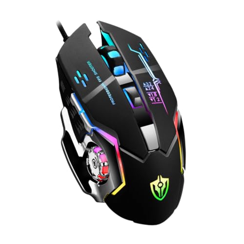 Ratón para juegos y oficina Housoutil con cómodo chasis de metal duradero