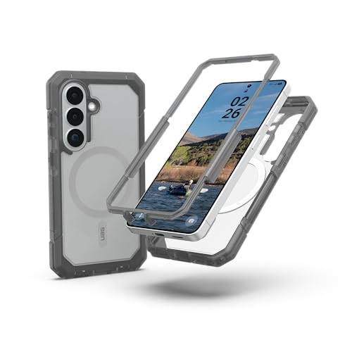 Image of Urban Armor Gear UAG Designed for Galaxy S26 5G Case, Trooper - Compatible with Magnetic Charging Slim Transparent Rugged Military Drop Tested Protective Cover - Clear /Ash