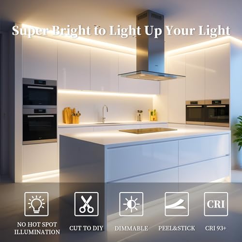 iNextStation 10M COB LED Strip Lights, 24V Warm White 3000K LED Tape Lights with Plug - Image 2