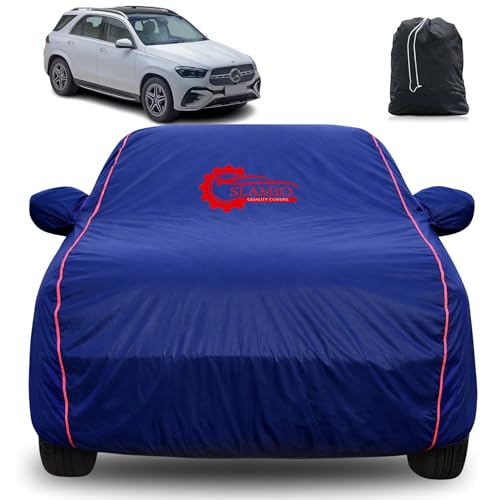 Image of 100% Waterproof Car Cover for Mercedes GLS /GLE-250 | All-Weather, Dustproof & UV Protection | Heavy-Duty 3-Layer Fabric | Custom Fit with Mirror & Antenna Pocket | Navy Blue