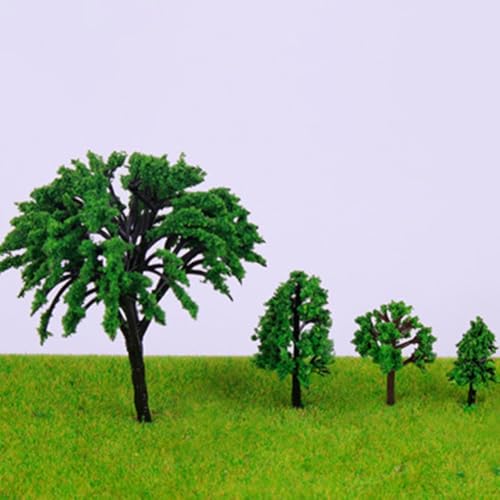 Un lot de 50 arbres miniatures magnifiquement conçus, parfaits pour améliorer n'importe quel modèle à échelle ou diorama (B)